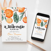 Petite Cutie Orange Baby shower Invitation