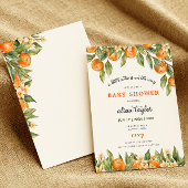 Petite Cutie Orange Baby shower Invitation