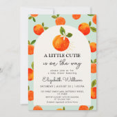 Petite Cutie Orange Baby shower Invitation (Devant)