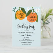 Petite Cutie Orange Invitation Anniversaire (Debout devant)