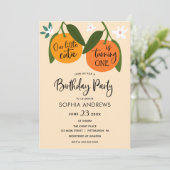 Petite Cutie Orange Invitation Anniversaire (Debout devant)