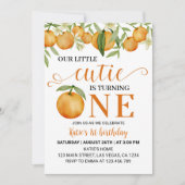 Petite Cutie Oranges Citrus Invitation Anniversair (Devant)
