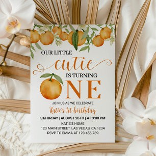 Petite Cutie Oranges Citrus Invitation Anniversair