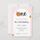 Petite Cutie Première invitation d'anniversaire (Devant)