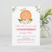 Petite Cutie Rose fille Baby shower Invitation (Debout devant)