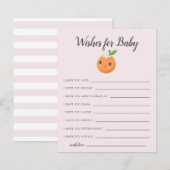 Petite Cutie rose Voeux pour la carte bébé (Devant / Derrière)