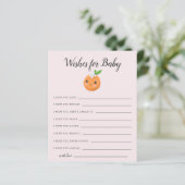 Petite Cutie rose Voeux pour la carte bébé (Debout devant)