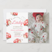 Petite-Dame Anniversaire Fête Photo Invitation (Devant)