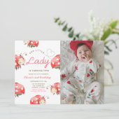 Petite-Dame Anniversaire Fête Photo Invitation (Debout devant)