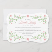Petite Dame Baby shower douce Invitation (Devant)