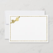 Petite Dame Carte de remerciements, Faux Glittler/ (Dos)