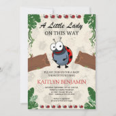 Petite dame Ladybug fille Baby shower Invitation (Devant)