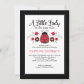 Petite dame Ladybug fille Baby shower Invitation (Devant)