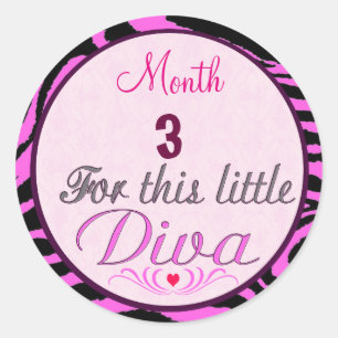 Petite Diva Baby Girl Stickers mensuels Milestone