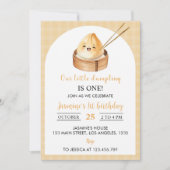 Petite Dumpling Invitation de fête d'anniversaire (Devant)