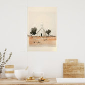 Petite église à la campagne, impression numérique (Cuisine)