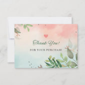 Petite entreprise personnalisée Merci Notes (Devant)