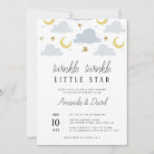 Petite étoile Couples baby shower invitation (Devant)