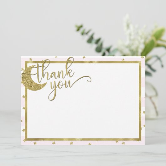 Petite étoile scintillante carte de remerciement r (Debout devant)