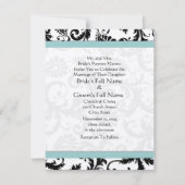 Petite Faire-part de mariage à persiennes noir 4x5 (Devant)