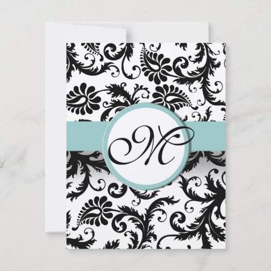 Petite Faire-part de mariage à persiennes noir 4x5 (Dos)