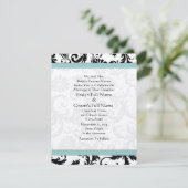 Petite Faire-part de mariage à persiennes noir 4x5 (Debout devant)