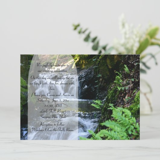 Petite Faire-part de mariage d'eau (Debout devant)