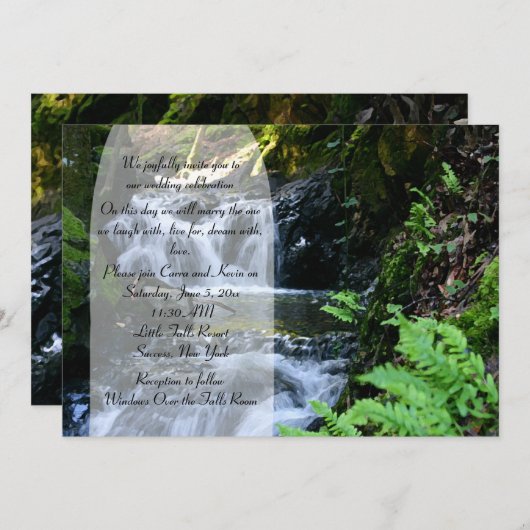 Petite Faire-part de mariage d'eau (Devant / Derrière)