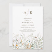 Petite Faire-part de mariage Fleur sauvage (Devant)