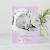 Petite Faire-part de naissance Bénédiction//Lilac (Debout devant)