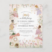 Petite Fée Anniversaire Jardin Enchanté Invitation (Devant)