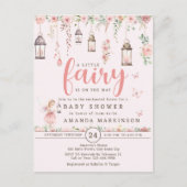 Petite fée enchantée Baby shower rose Invitation (Devant)