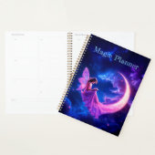 Petite fée rose imaginaire parties scintillant lun (Devant avec enveloppe)