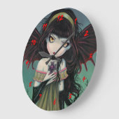 Petite fée vampire gothique horloge mignonne (Angle)