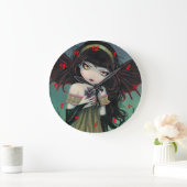 Petite fée vampire gothique horloge mignonne (Maison)