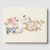 Petite ferme animal bébé douche Neutre livre d'hôt (Verso)