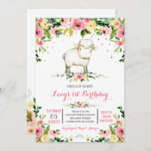 Petite ferme mouton invitation (Devant / Derrière)