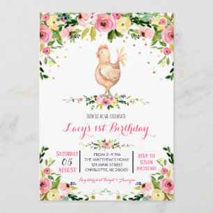 petite ferme vache invitation anniversaire