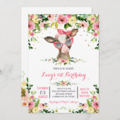 petite ferme vache invitation anniversaire (Devant / Derrière)