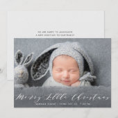 Petite fête de Noël de joie faire-part de naissanc (Devant / Derrière)