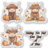 Petite feuille de sticker de la vache Highland (Devant)