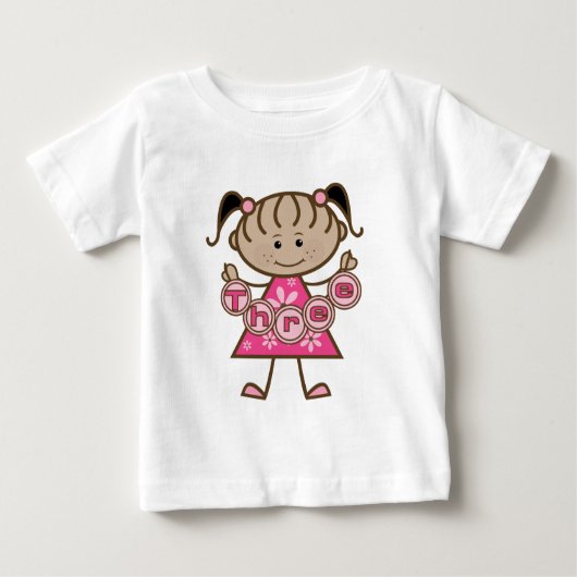 Petite fille 3e anniversaire Tshirts et cadeaux (Devant)