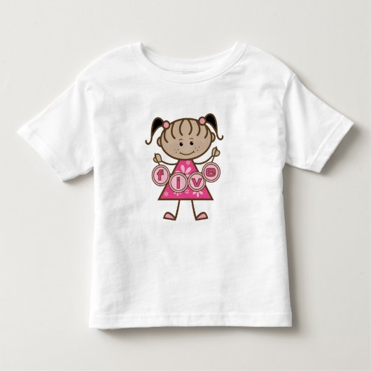 Petite fille 5e anniversaire Tshirts et cadeaux (Devant)