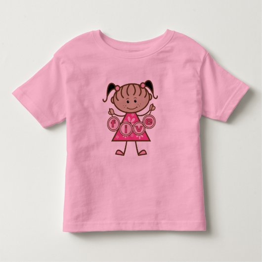 Petite fille 5e anniversaire Tshirts et cadeaux (Devant)