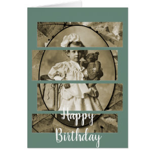 PETITE FILLE ADORABLE AVEC TEDDY BEAR DOLL 1900