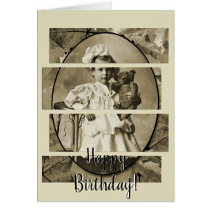 PETITE FILLE ADORABLE AVEC TEDDY BEAR DOLL 1900