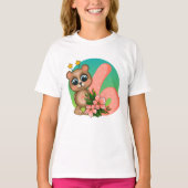petite fille âge six anniversaire ours T-shirt (Devant)