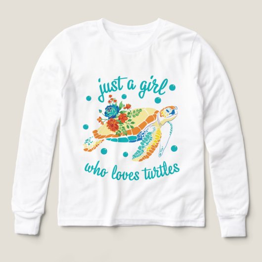 petite fille aime les tortues (Motif recto)