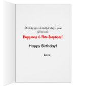 Petite-fille Anniversaire Amour Carte Florale (Intérieur (Droit))