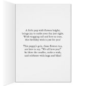 Petite-fille Anniversaire Chiot et Fleurs (Intérieur (Droit))